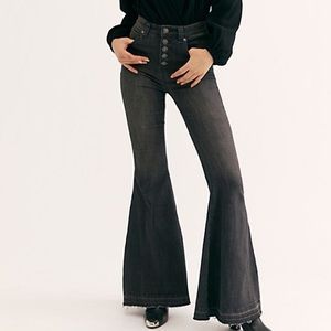 Free People black/grey bell bottoms